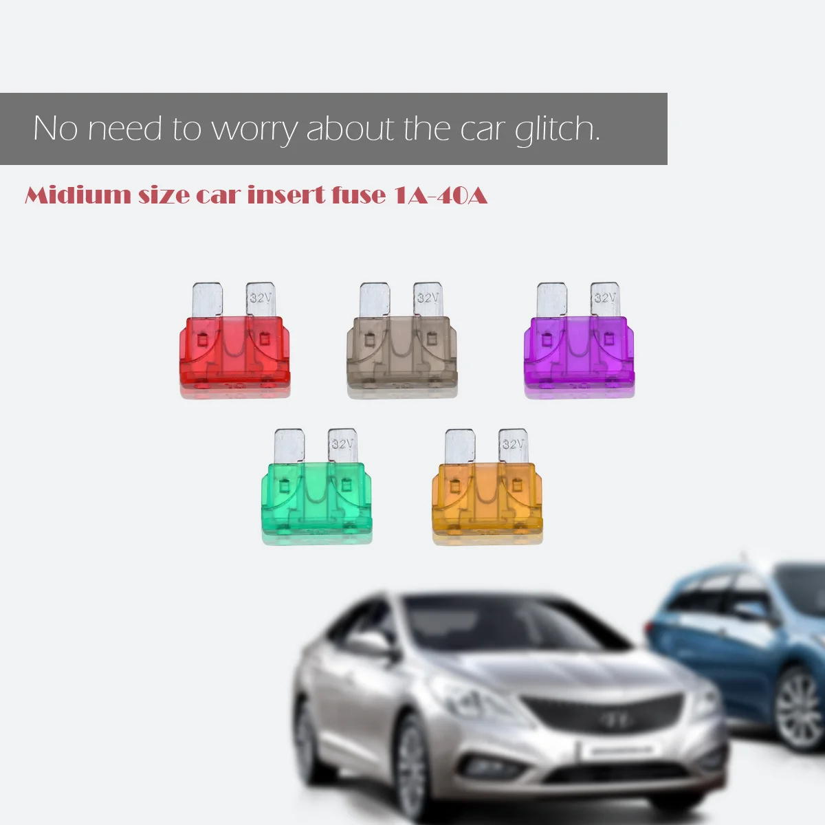 

130 Fuse 1-40A Medium-sized Colored SUV Fuse for Car Automobile Motorcycle
