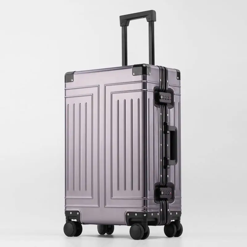 

High Quality 24/26/28 Size Aluminum-magnesium Material Travel Luggage Senior Spinner Brand Travel Suitcase S11384-S11399 Dn