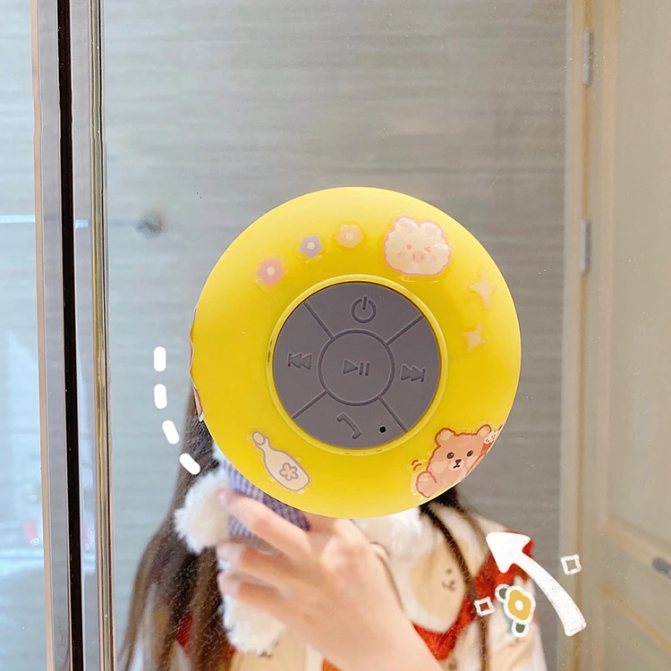 

Миниатюрная Bluetooth-Колонка W & G для ванной, самовсасывающая Водонепроницаемая Беспроводная аудиосистема для купания, домашняя маленькая пор...