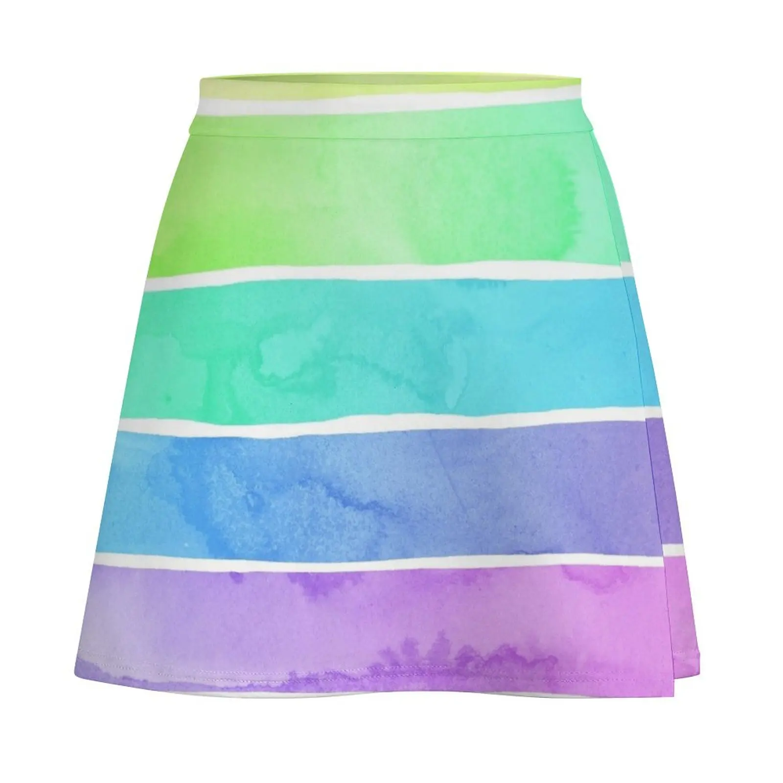 Летняя мини-юбка в радужную полоску сорбета сексуальные короткие мини-юбки юбки