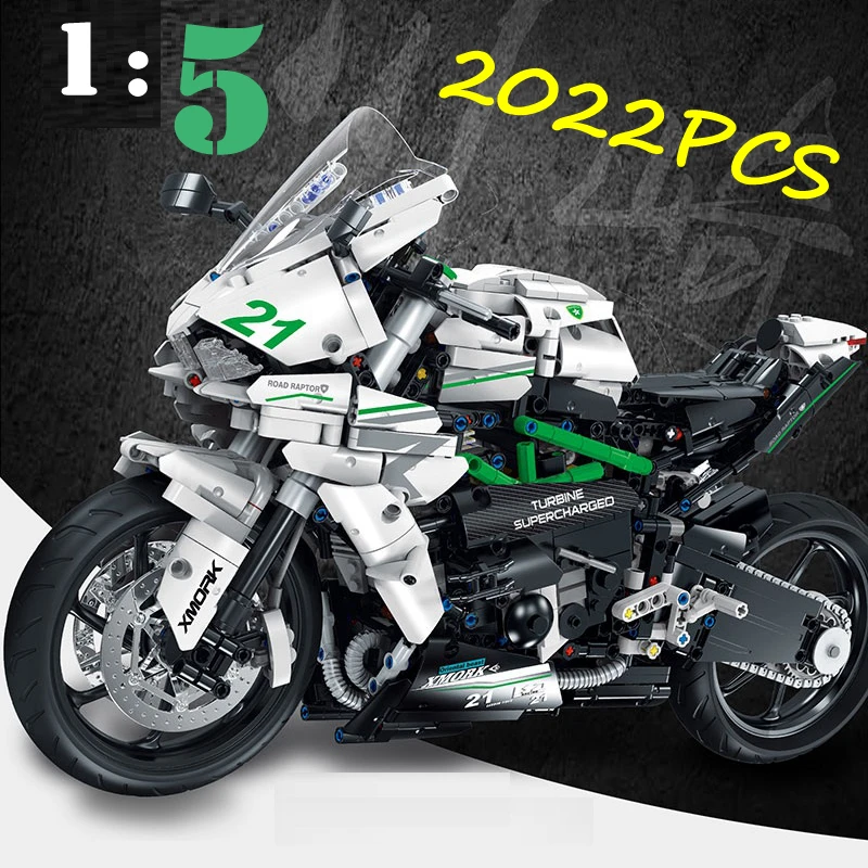 

Высокотехнологичные строительные блоки 1:5 Mork 028000 H2 для мотоцикла 2022 шт., суперспортивная Модель гоночного автомобиля, строительные игрушки для детей, подарки