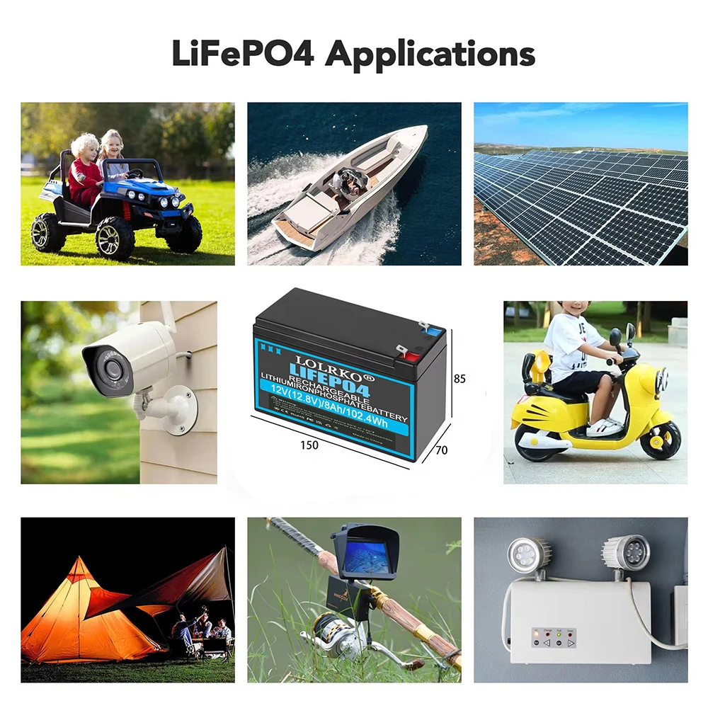 Фото Аккумулятор LiFePO4 12В 8Ач 15Ач 20Ач для детских электромобилей, игрушечных машинок, мотоциклов и детских колясок №4