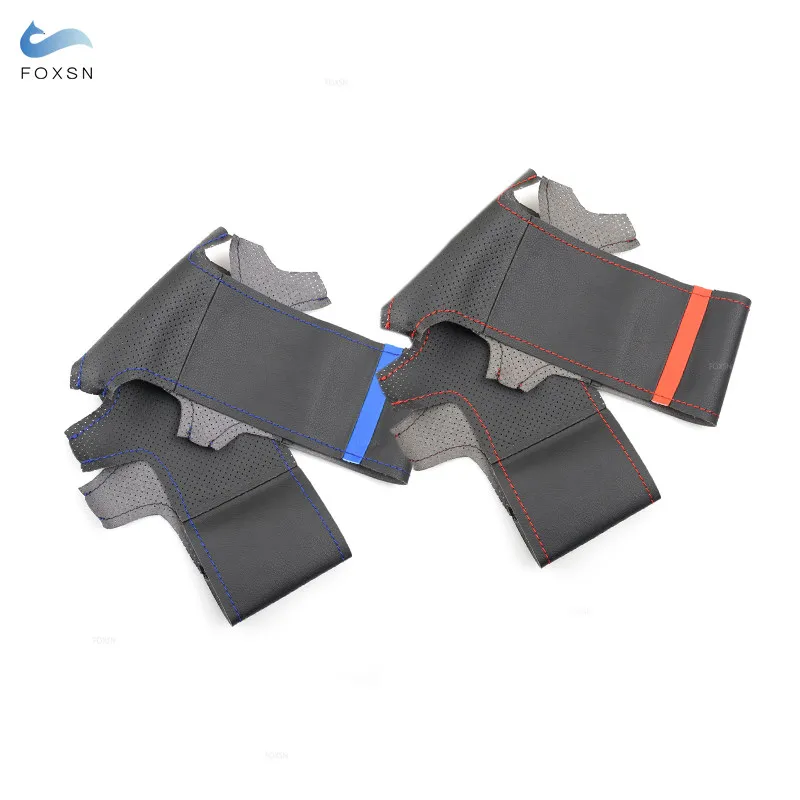 Автомобильный перфорированный кожаный чехол на руль из микрофибры для BMW E82 E87 120i