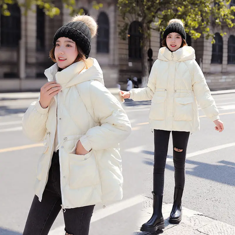 Women's Parkas 2023 New Winter Jacket Warm Coats Padded Jacket Clothes Hooded Thick Down Cotton Coat Female Outwear News S50