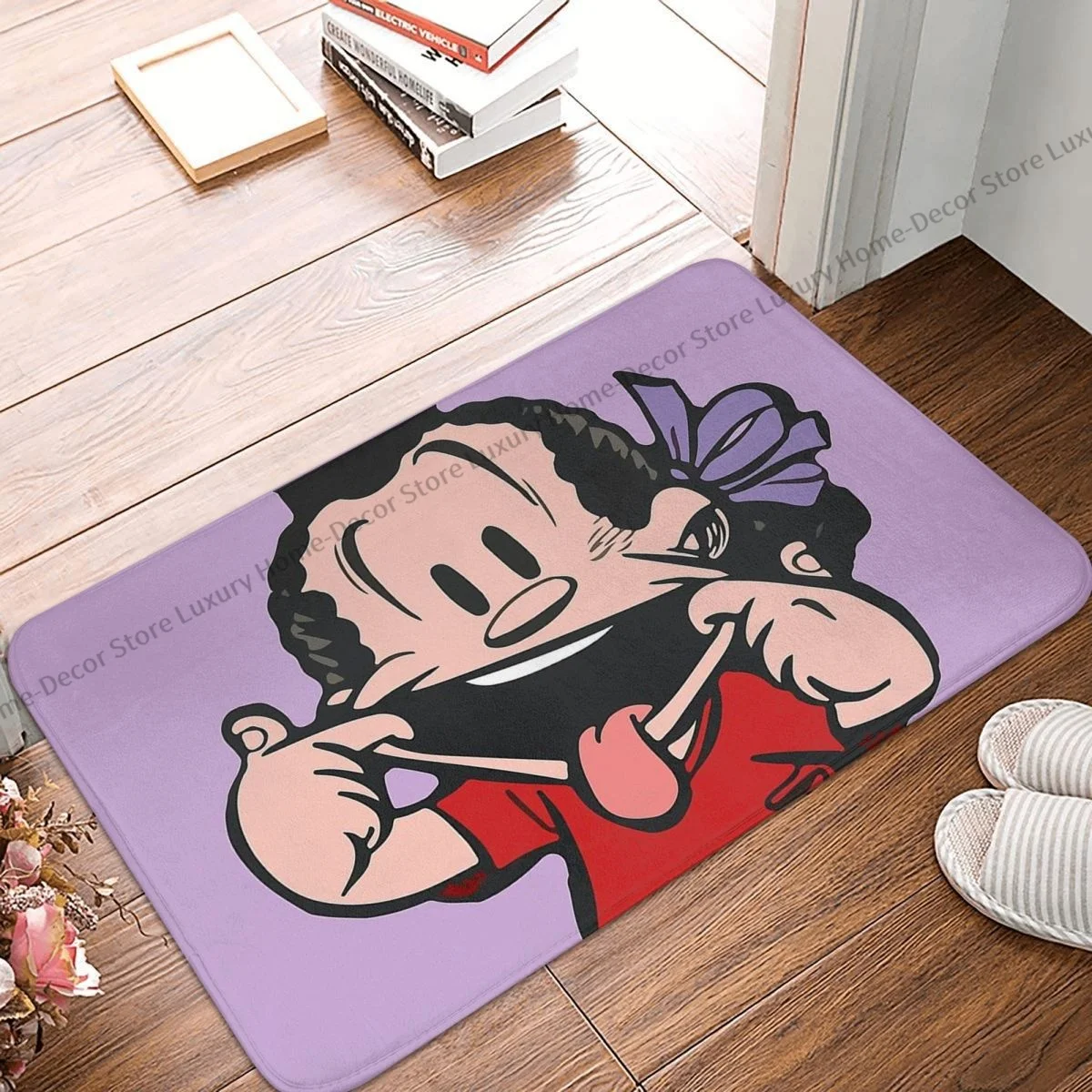 

Kitchen Non-Slip Carpet Spirou Girl Sticking Tongue Out Bedroom Mat Entrance Door Doormat Home Decor Rug