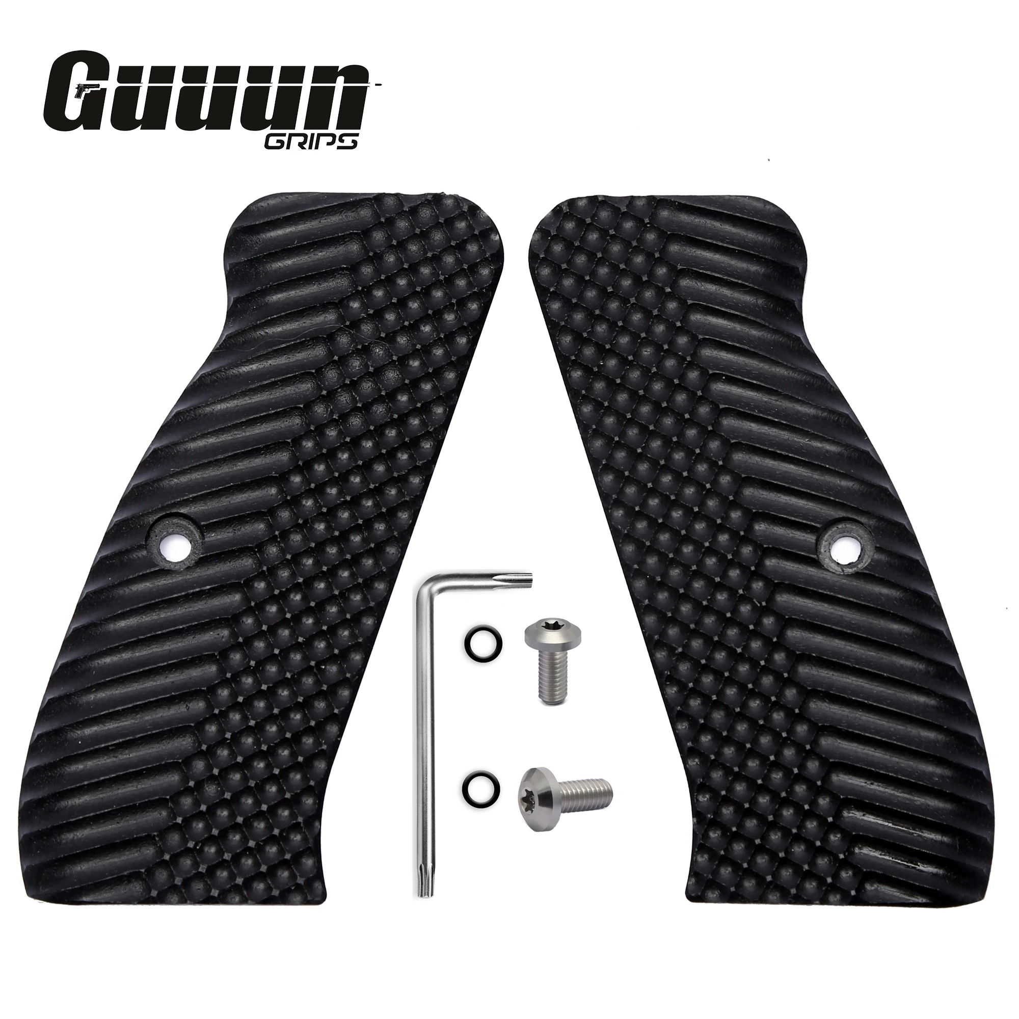 

Guuun G10 CZ 75 Grips for Full Size CZ SP-01 OPS Tactical Texture 8 Color Options