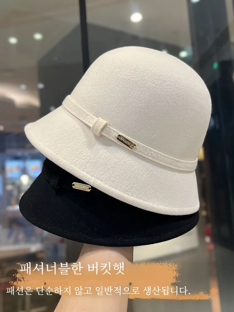 Hepburn Sle Французская шерстяная шапка из чистой шерсти Женская высококачественная