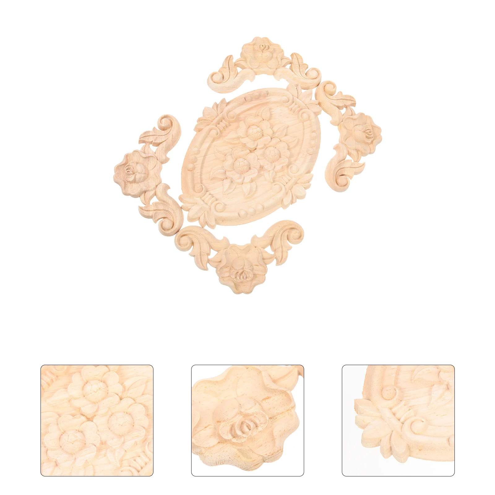 

Wood Appliques Onlays Carved Wooden Applique Decal Onlay Furniture Corner Carving Door Diy Unfinished Cabinet Unpaintedtrim