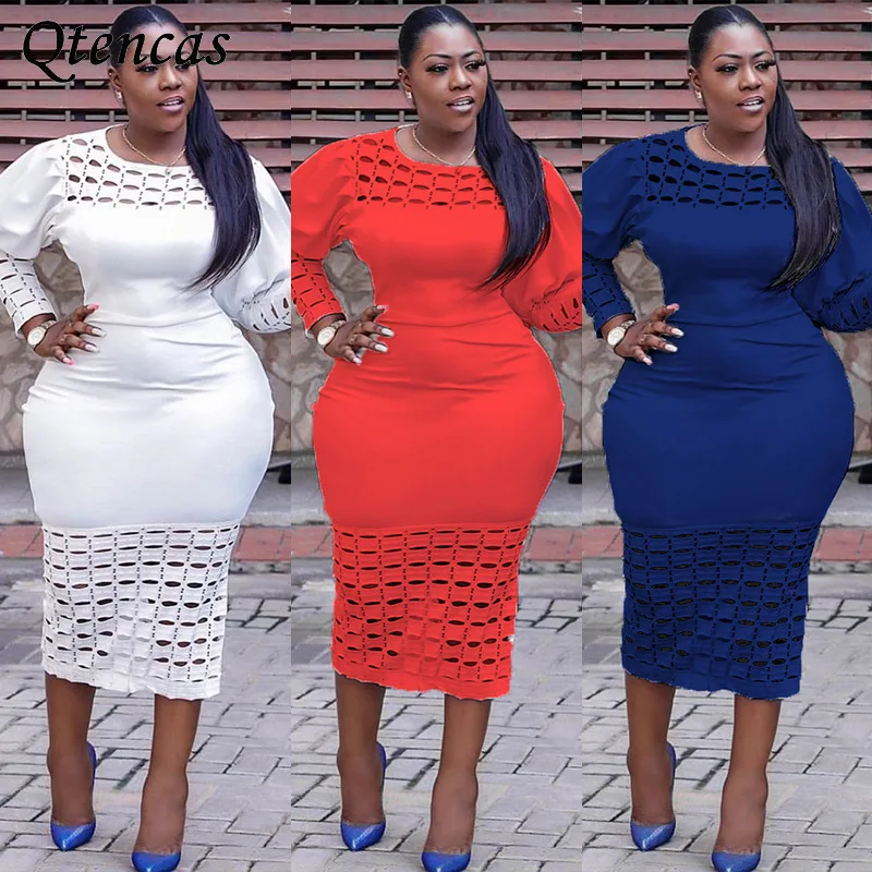 

Африканские платья для женщин 2021 Модные Новые однотонные Дашики с отверстиями осеннее платье Женская традиционная одежда африканская Женс...