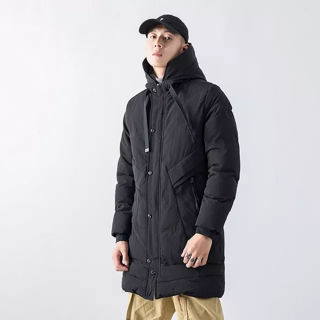 Long Parkas Coat Men Autumn New Fashion Streetwear Parka Men Windproof Casual Coat Men Winter Thick Warm Hooded