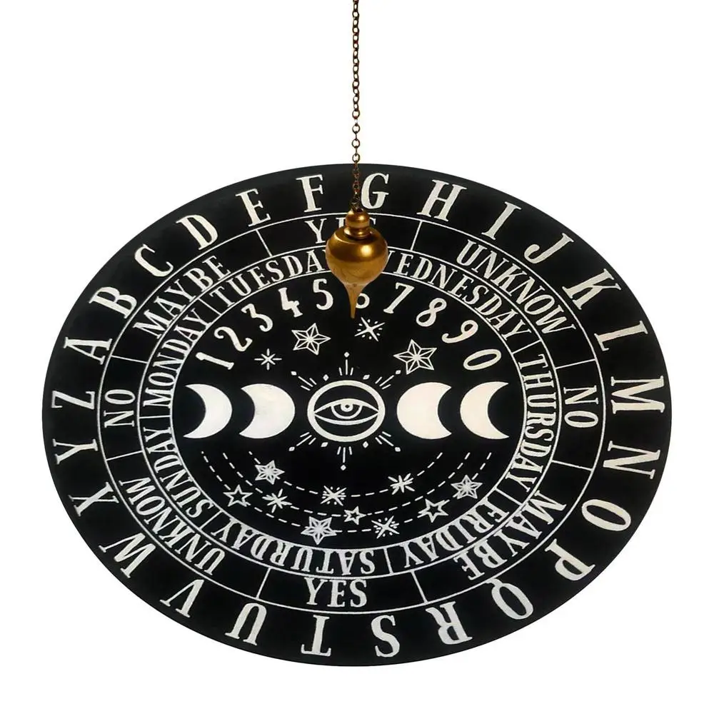 

Деревянная маятниковая доска с Луной, звездой, гадания, исцеление, медитация, энергия, карвенная пластина, метафический алтарь, ведьма, поставки