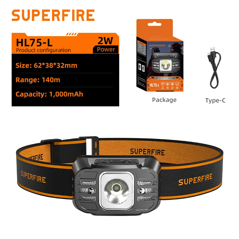 

SUPERFIRE HL75-S Налобный фонарь