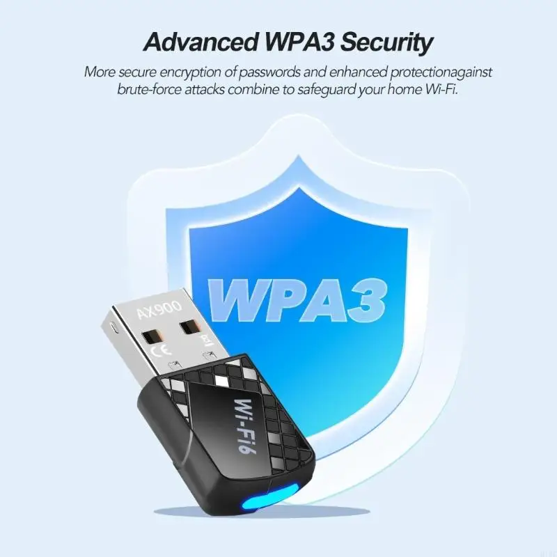 Фото USB-адаптер Wi-Fi 6 AX900, Bluetooth-совместимый, двухдиапазонный беспроводной адаптер 2,4 ГГц и 5 ГГц №5