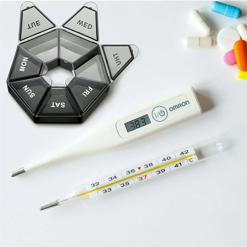 Круглый Портативный разветвитель для таблеток органайзер коробка лекарств 7