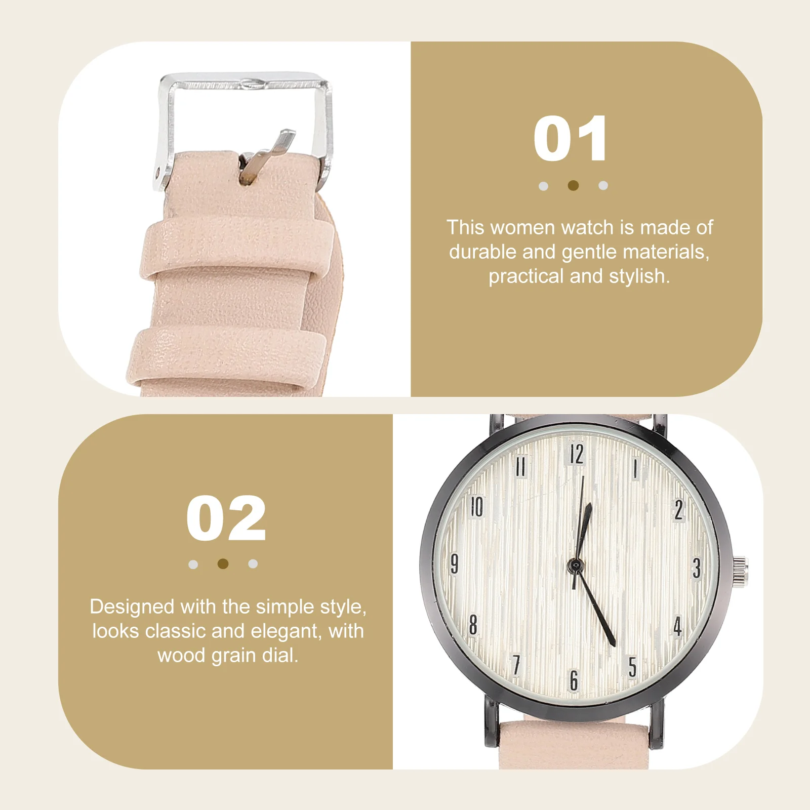 Браслет для детей женские кварцевые часы браслеты украшение на запястье бежевый