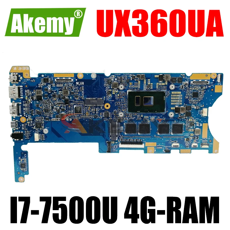 

Akemy UX360UA Laptop motherboard for ASUS ZenBook UX360UA UX360U original mainboard 4G-RAM I7-7500U