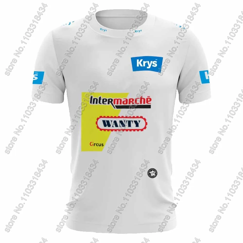 Футболка командная Wanty 2024 CAMISETA Team 3D зеленая желтая Джерси Бельгии мужская летняя