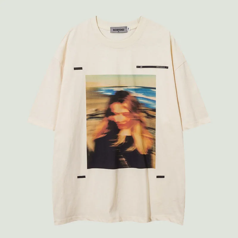 

Streetwear Retro T-shirts Mens Harajuku Graphic Printed Short Sleeve Tees Hip Hop Oversized Cotton Casual Loose T Shirts Couples