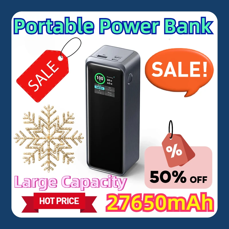 Для ноутбука Power Bank 27650 мАч 3-портовый 140 Вт Макс. Портативное зарядное устройство