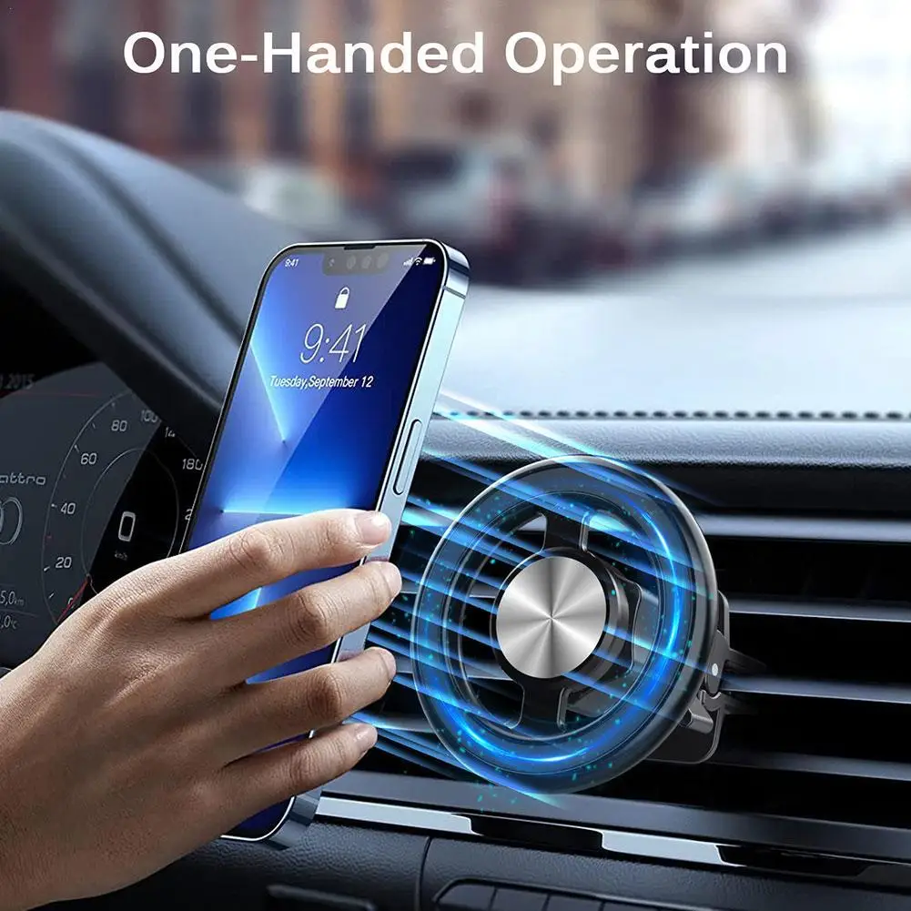 

Round Magnetic Car Holder Phone Stand Magnet Cellphone Bracket Car Magnetic Holder For IPhone 13 12 XR Mi Huawei Samsung