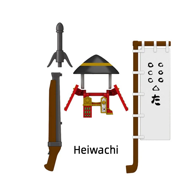 Средневековый японский самурай Kyuzo Gion Heiwachi Satsuki Masashige Apenanka Shimizu Aoi Model Blocks MOC Bricks Set