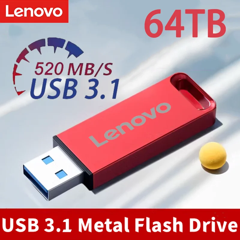 Lenovo 16 ТБ Металлический флэш-накопитель USB 3.2 Высокоскоростной 8 Тип C U Портативный