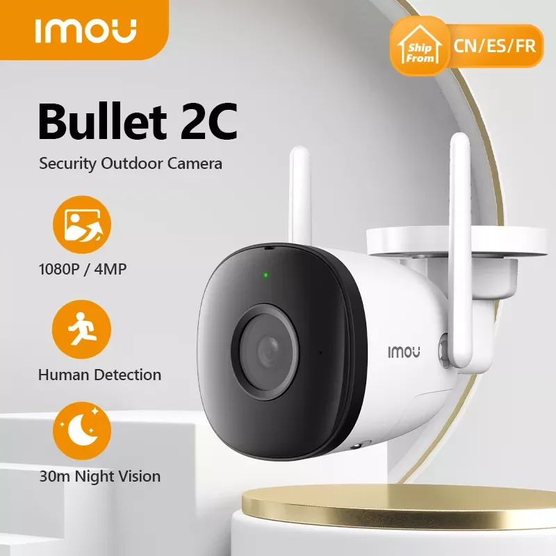 

2023New Dahua imou 4MP 2MP Bullet 2C Wifi Camera Automatic Tracking Weatherproof AI Human Detection Outdoor Surveillance ip Came