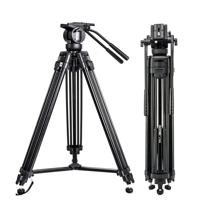 

Zomei VT666 Double Hands Professional Tripod System for Video Camera Record with Fluid Head