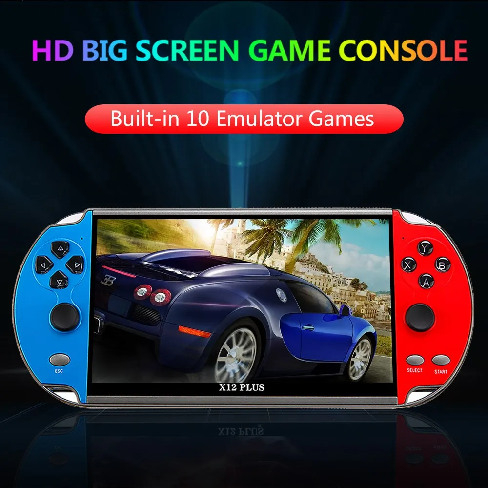 

X7/X12 Plus Video Game Console Portable Handheld Retro Game Console In 10,000+ Games 4.3/5.1/7.1 Inch Dual Joystick Controller