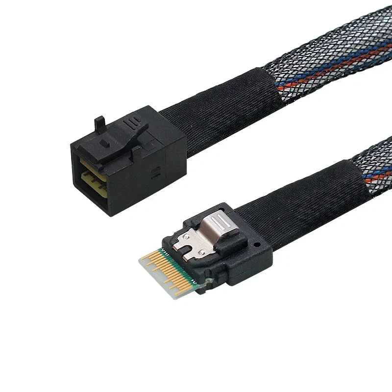 Новый серверный соединительный кабель SFF8654 к SFF8643 Кабель-переходник SlimSAS 4i кабелю