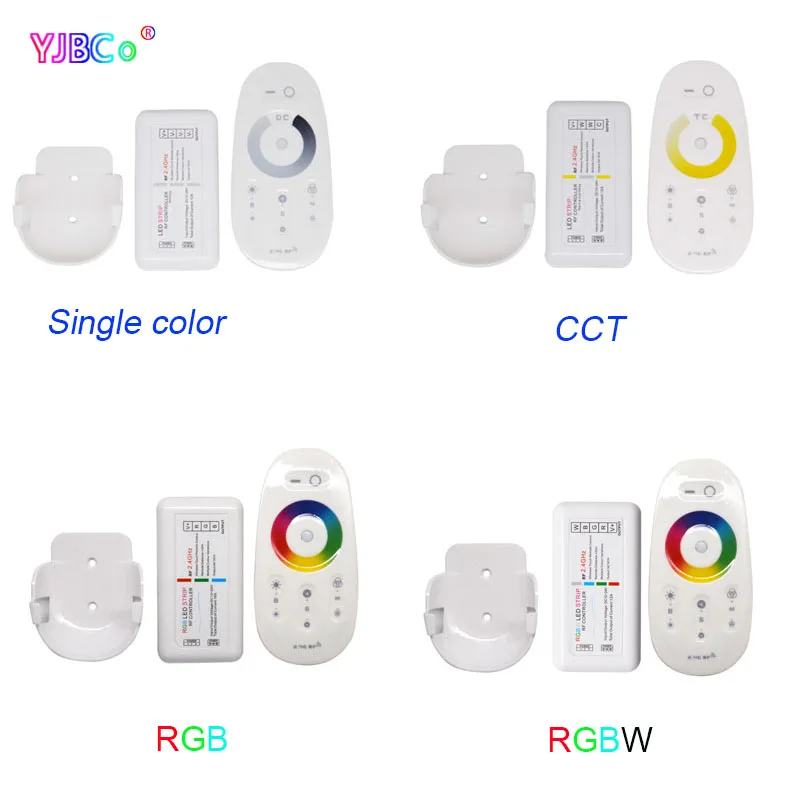 12V 24V 2.4G RF Single color/CCT /RGB /RGBW LED Controller Touch Screen Remote Set Lamp Tape dimmer LED Strip dimming Switch