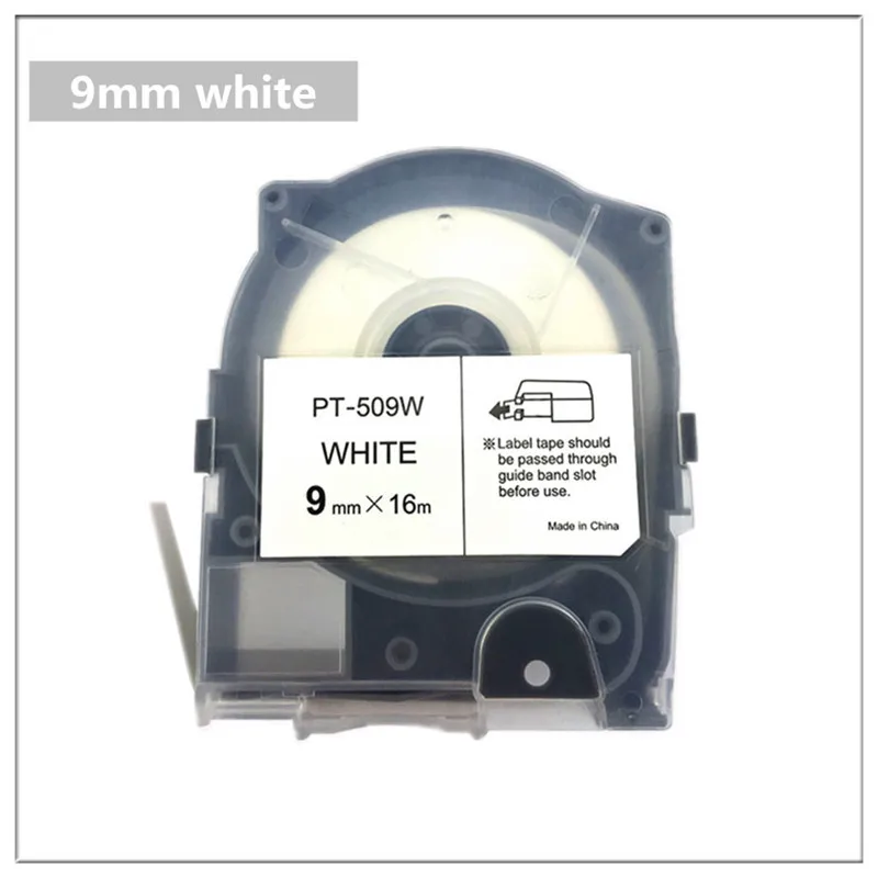 

1x 5x 10x label tape cassette lm-pt509w 9mm white ink cartridge for MAX LETATWIN electronic lettering machine lm-550a/pc,550e