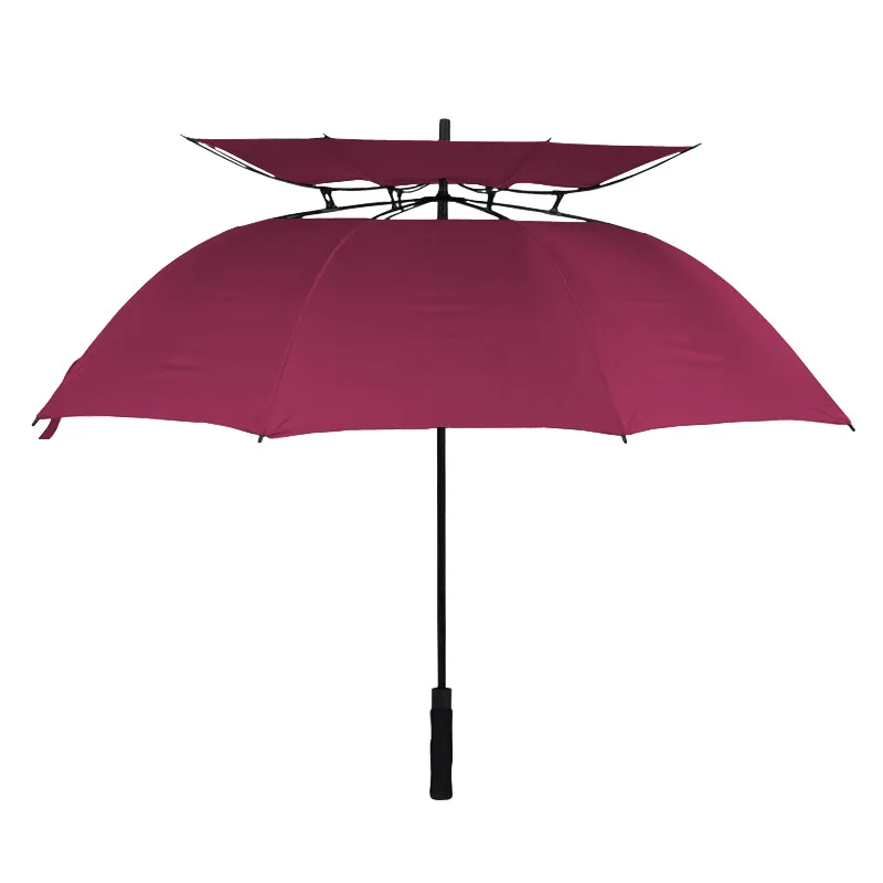 Business Umbrella Real Double Layer 30-Inch Large Golf Umbrella Automatic Opening Straight Umbrella Advertising Umbrella