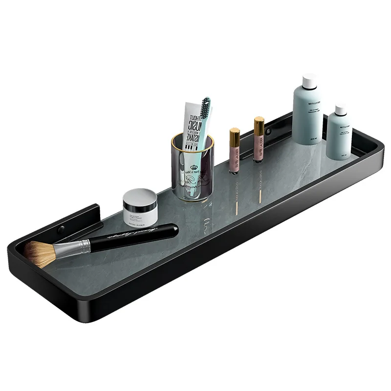 

Креативная полка для ванной комнаты без перфорации, настенная подвесная полка для раковины, туалетного столика, настенные подвесные полки ...