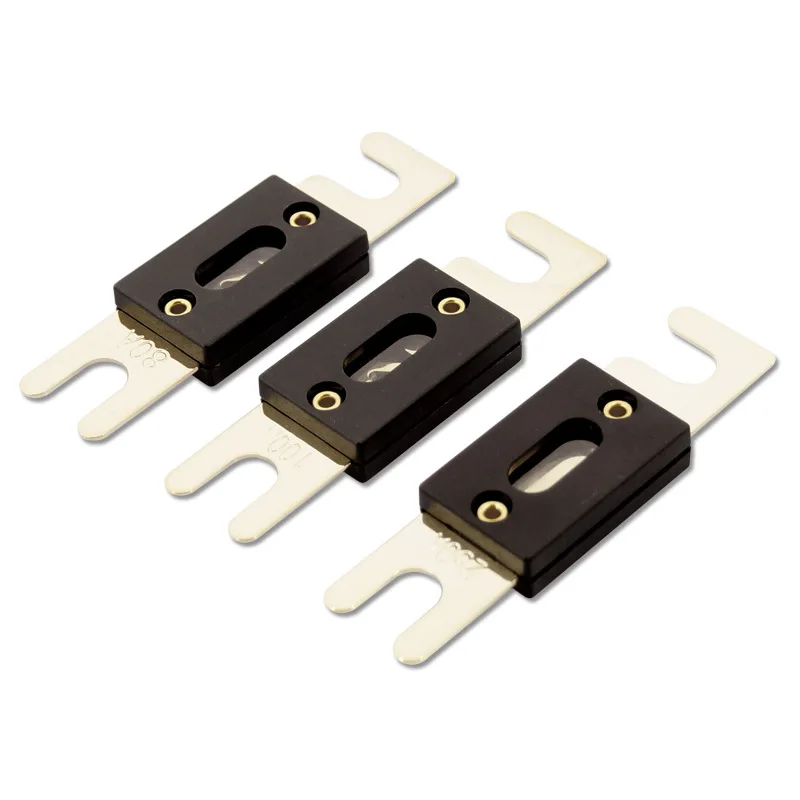 5 шт. позолоченный автомобильный предохранитель ANL Bolt 80 100 150 200 250 300 A 80A 100A 150A 200A 250A 300A 5В 12В 24В 32В Болтовой аудио предохранитель