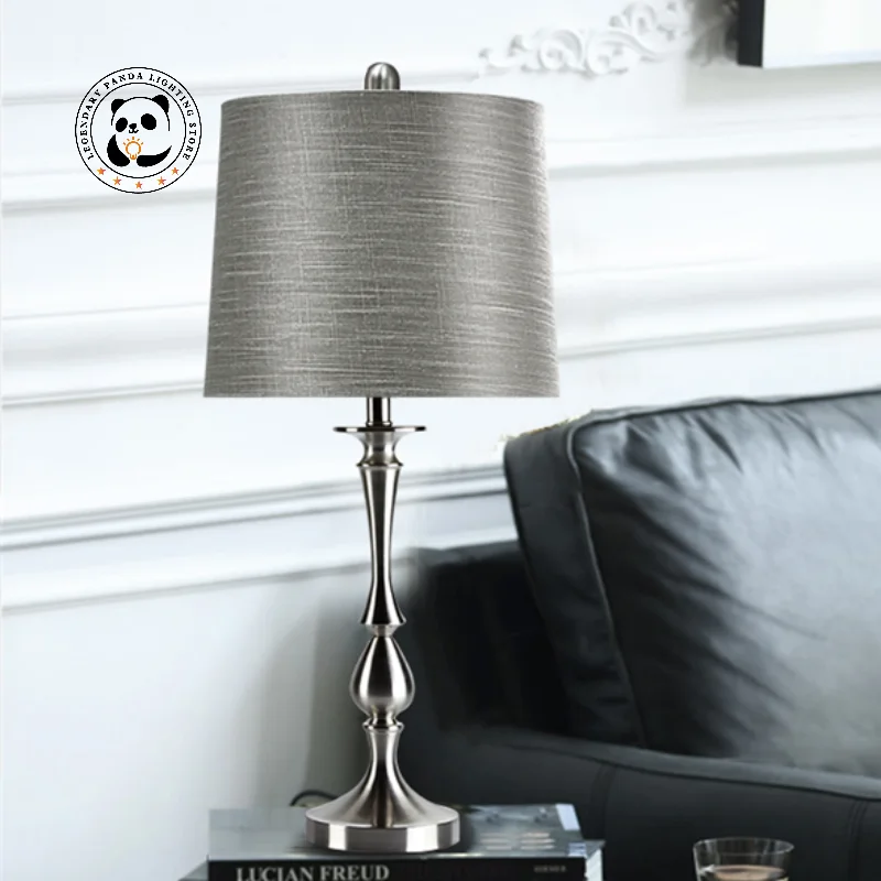 

Роскошные Настольные лампы в скандинавском стиле, классический металлический блеск, художественный абажур для спальни, гостиной, украшение
