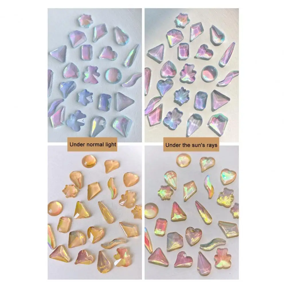 

Anti-fade 1 Box Fancy Delicate Girls Finger Manicure Ornaments Various Shapes Nail Accessories 12 Grids for Gifts