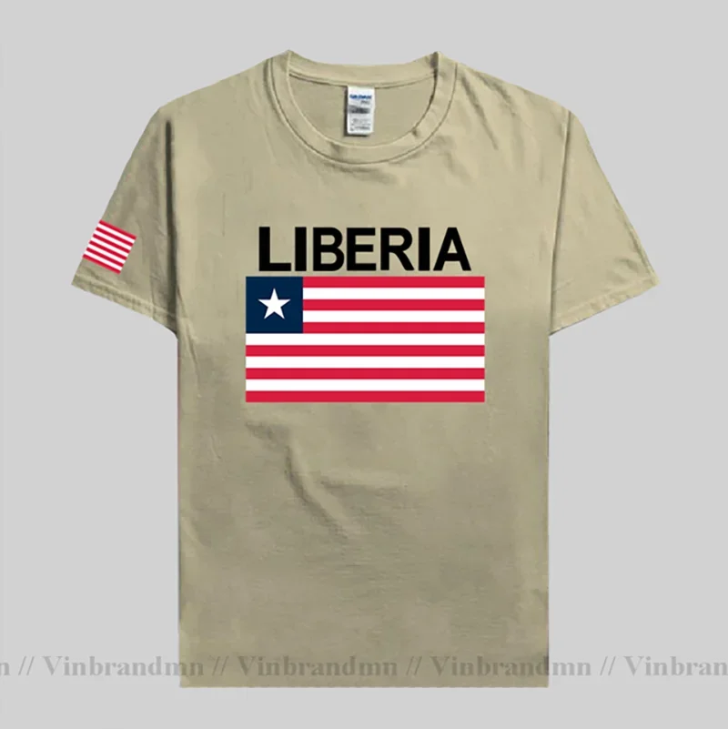 Фото Футболка Liberia Liberian, модная крутая майка, футболка национальной сборной, 100% хлопок, спортивная одежда, футболки, спортивная футболка LR LBR, лето №3