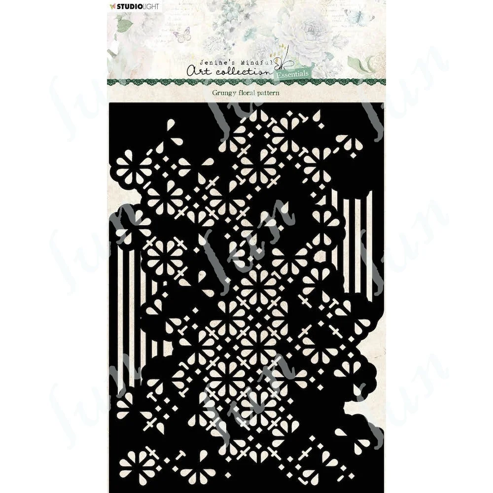 

New Diy Paper Gift Greeting Card Layering Grungy Floral Pattern Background Drawing Stencils Handmade Scrapbook Photo Album Decor