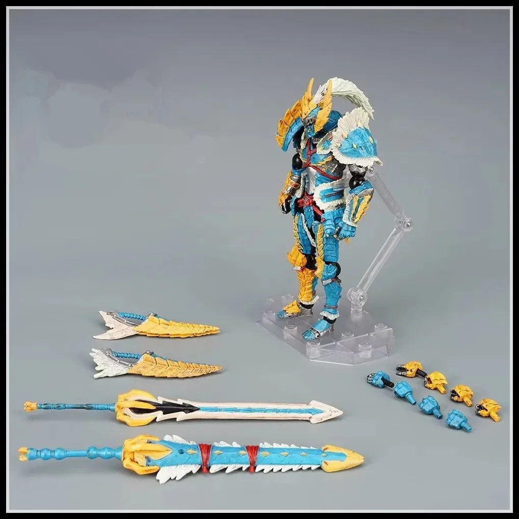 17 см Monster Hunter Jinou/rathalos Revoltech Yamaguchi Фехтовальщик Модель Куклы Фигурка Аниме Декор