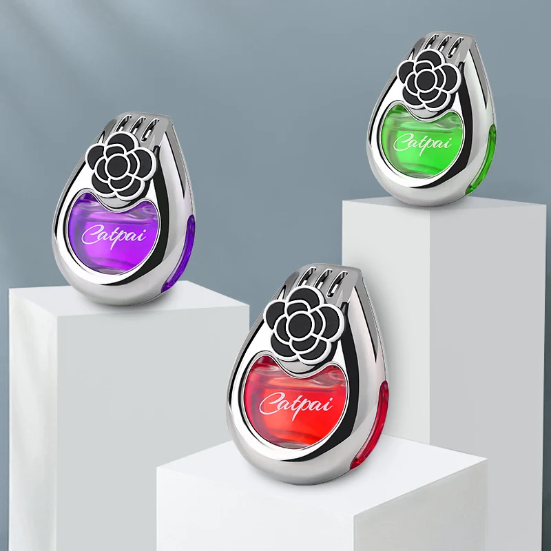 

New Camellia Air Conditioner Perfume Aroma Diffuser Tuyere Clip Light Fragrance Car Air Freshener