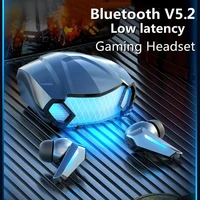 2022 new tws gaming earphones wireless bluetooth 5 2 headphones waterproof sport headsets noise reduction earbuds with mic