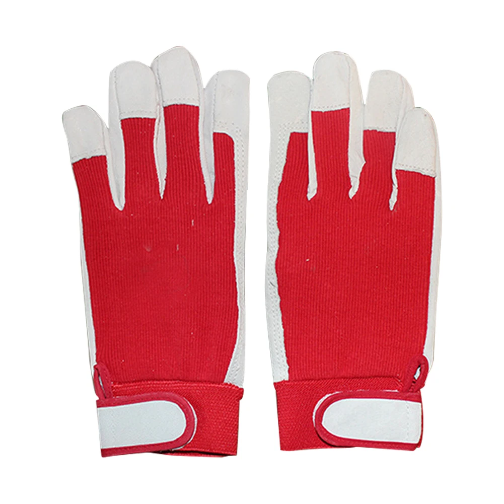 

Men Women Soft Garden Gloves Anti Static Work Artificial Pigskin Welding Labor Safety Protection Electrician Elastic Breathable