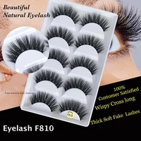 faux mink hair wispies fluffy false eyelashes 4d multilayers eye lash extension full volume new fashion beauty dramatic makeup