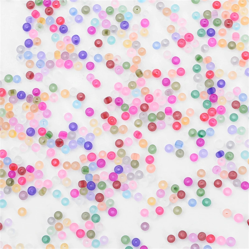 Прозрачные стеклянные бусины для изготовления ювелирных изделий 2/3/4 мм 10 г