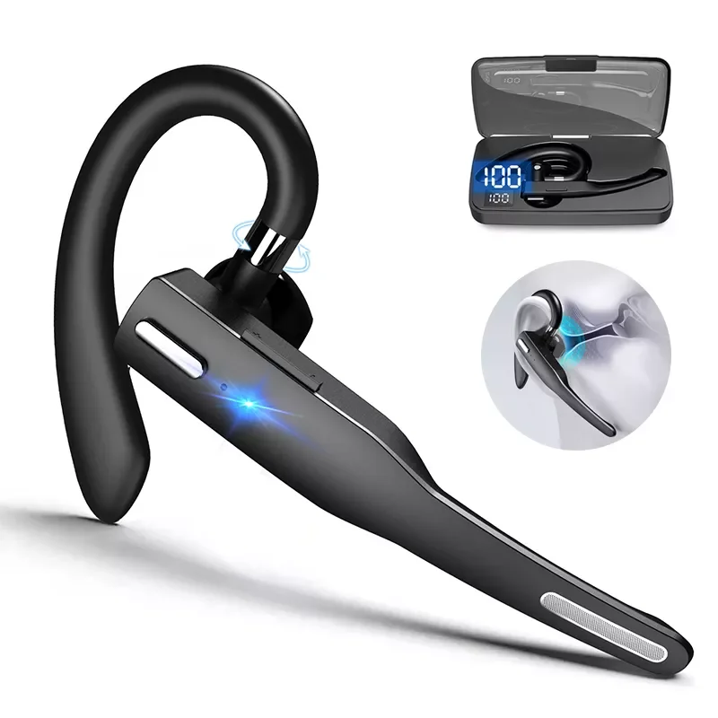 

10H Bluetooth Hands free Business Earphone Wireless Earbuds Single Handsfree For Driving HD Call Headphone Microphone Headset