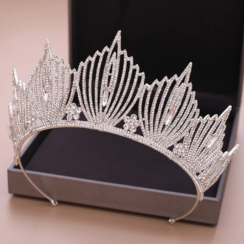 MYFEIVO Crystal Crown Wedding Tiara and Crown Headband Women Princess Crown HQ1733