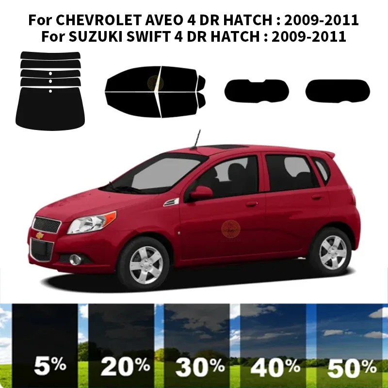 

Precut nanoceramics car UV Window Tint Kit Automotive Window Film For CHEVROLET AVEO 4 DR HATCH 2009-2011