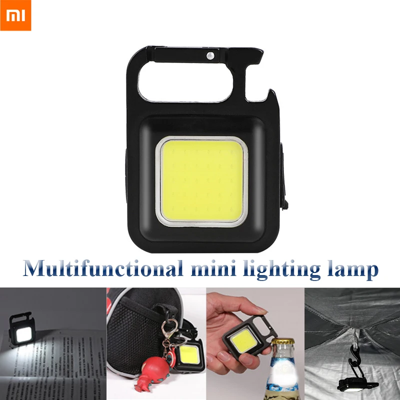 

Xiaomi Multifunctional Portable COB Keychain Light Charging Emergency Magnetic Repair Work Outdoor Tent mini Camping Light