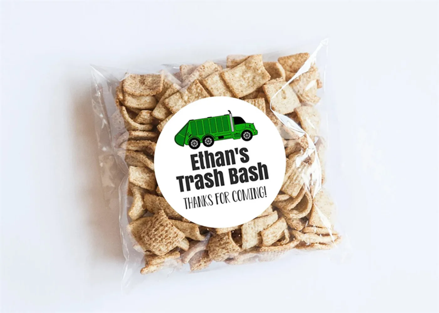

25PCS Trash Bash Stickers, Garbage Truck, Garbage Theme, First Birthday, Truck Party Vehicles, Transportation Theme Favor Bags